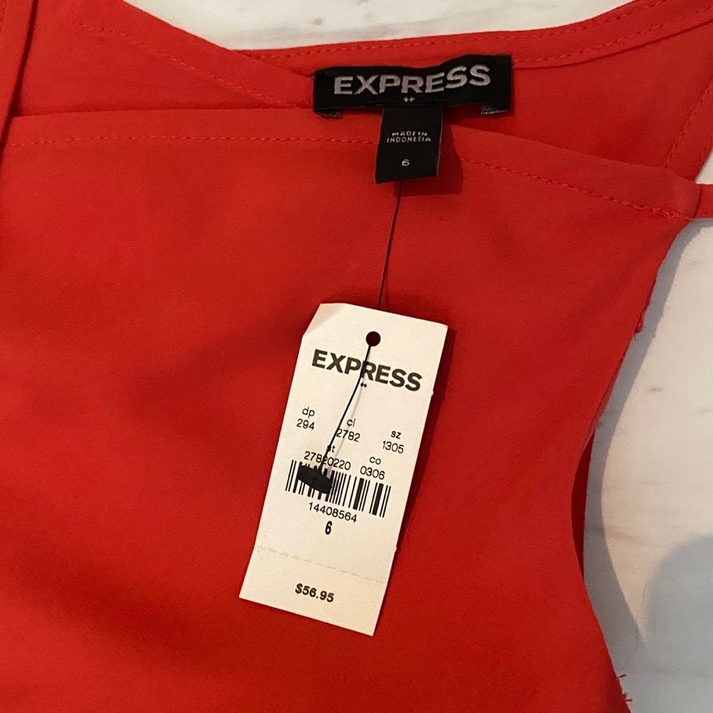 **Brand New** Express Romper Dress w/tie waist - Picture 6 of 9